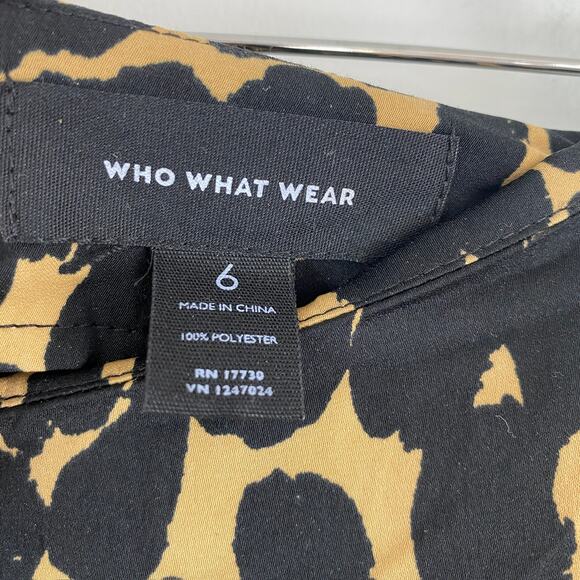 Who What Wear Leopard Print Asymmetrical Midi Skirt Flowy Chic 6 - Picture 4 of 6